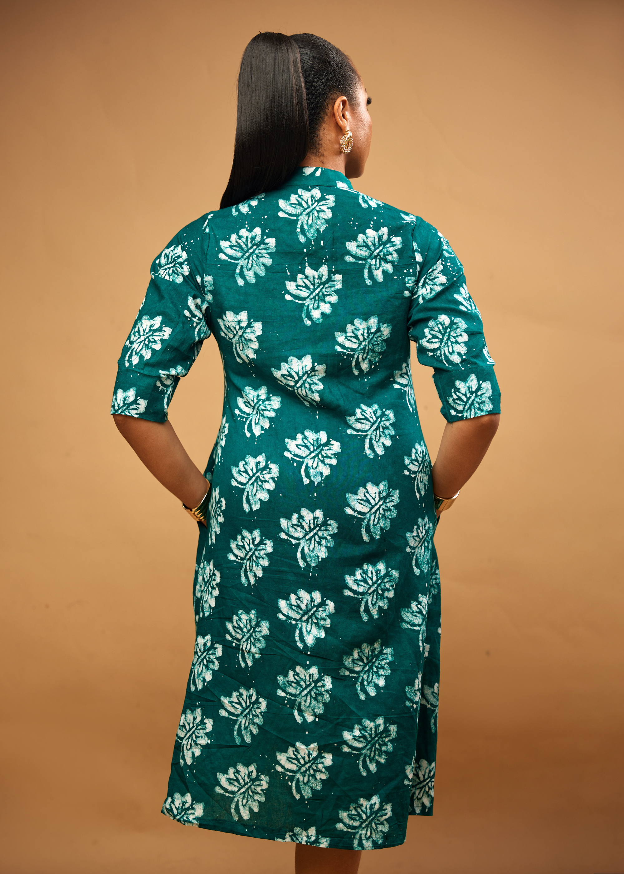 Butterfly Shirt Dress (Hand-dyed)