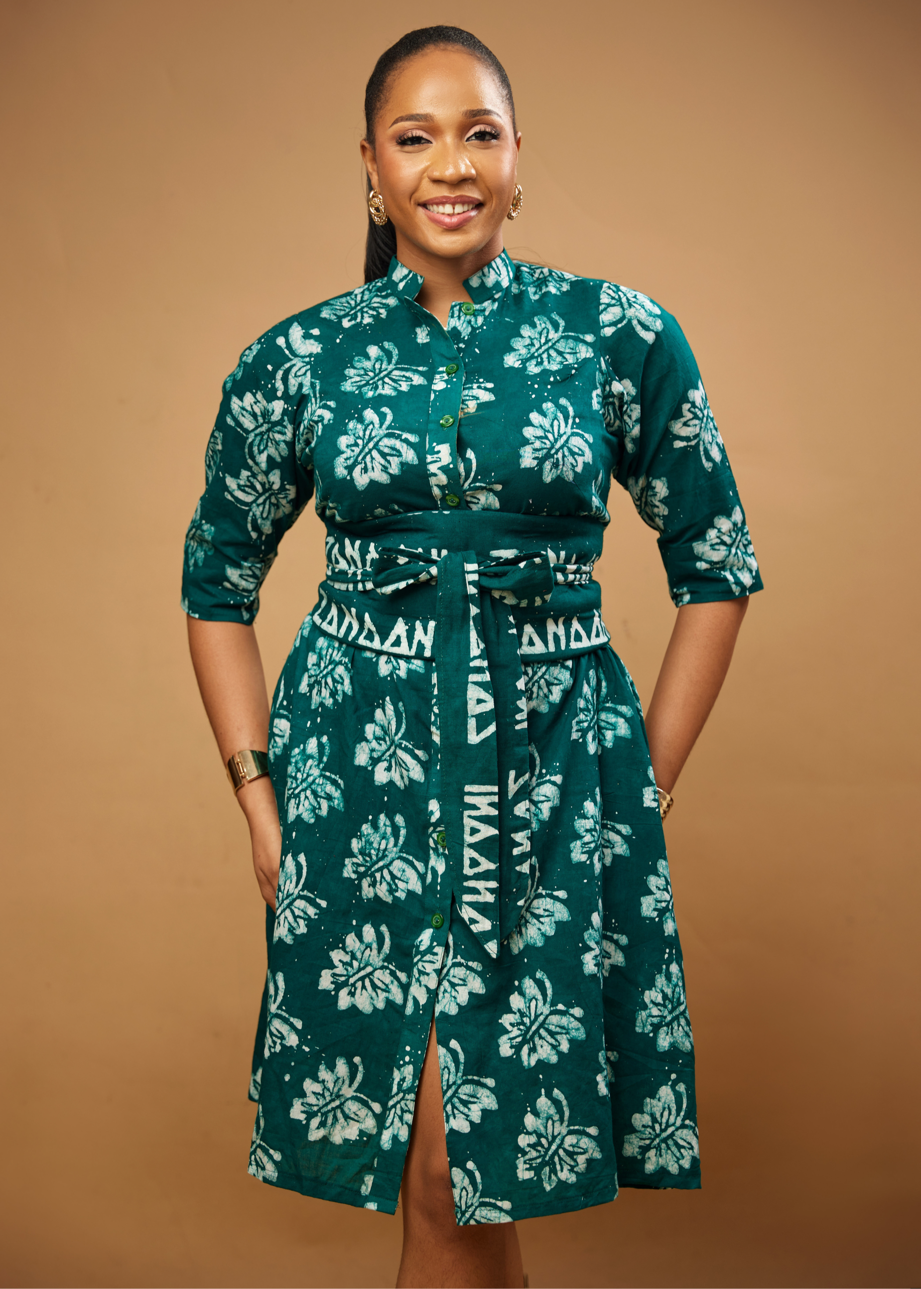 Butterfly Shirt Dress (Hand-dyed)