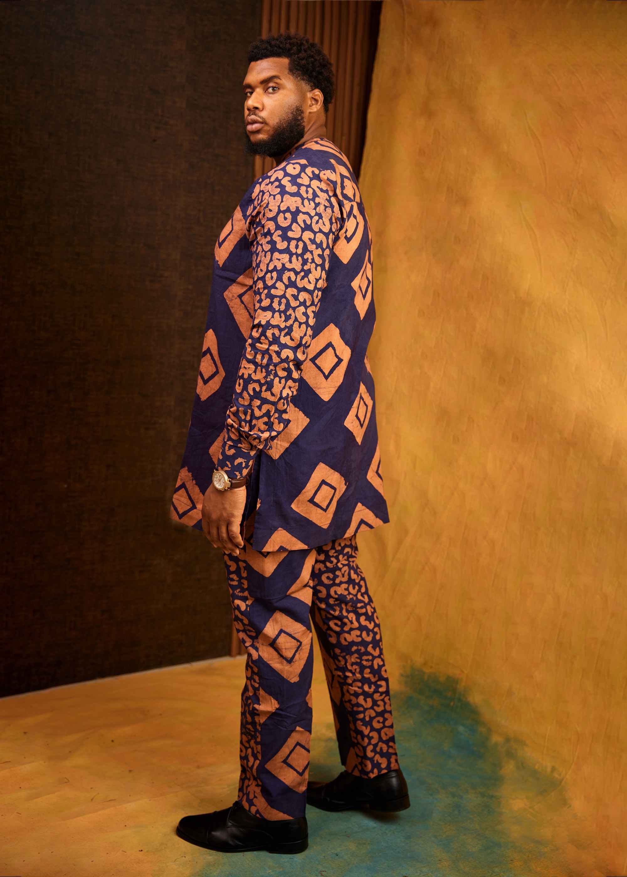 Square Mix Shirt (Hand-dyed)