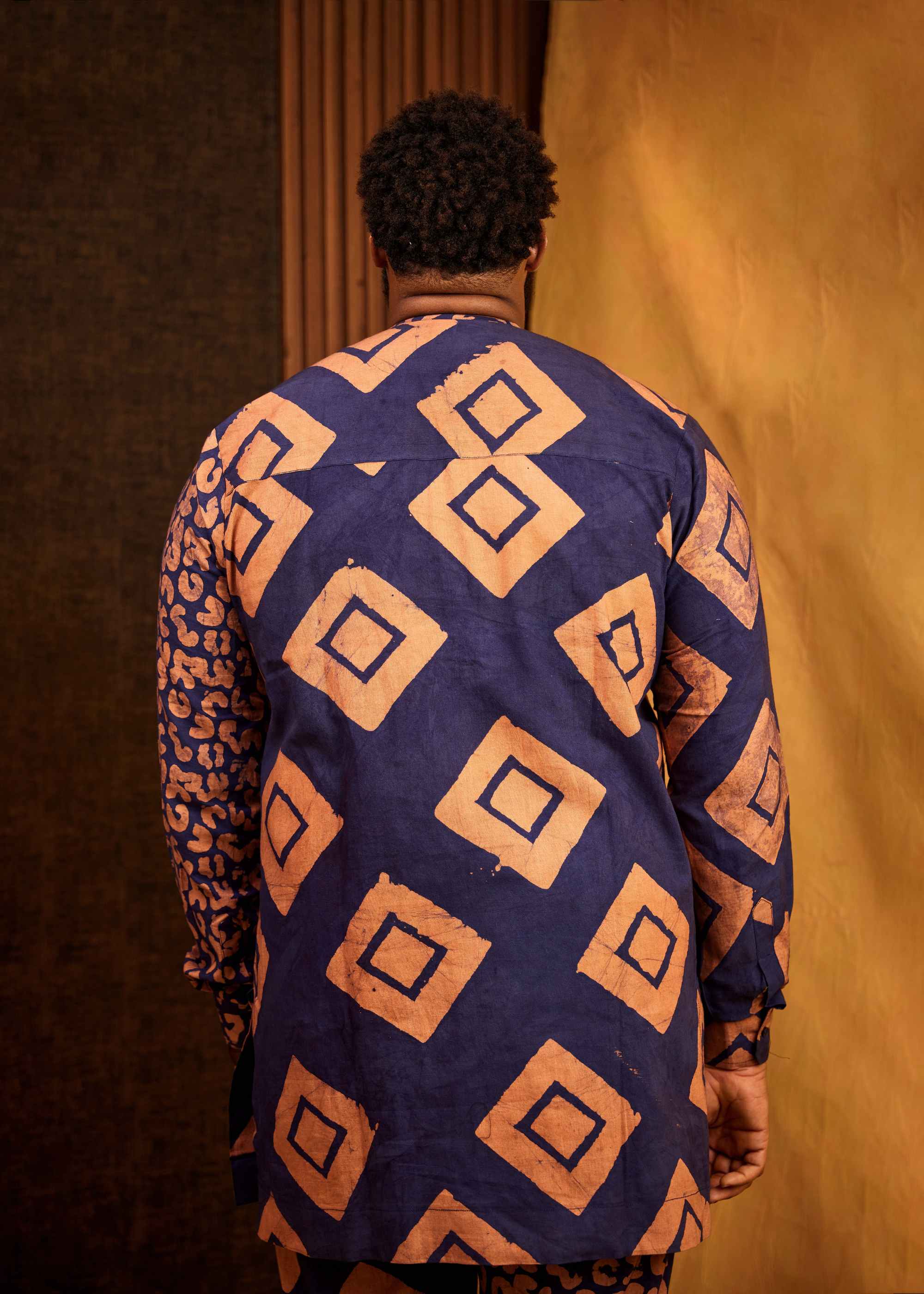 Square Mix Shirt (Hand-dyed)