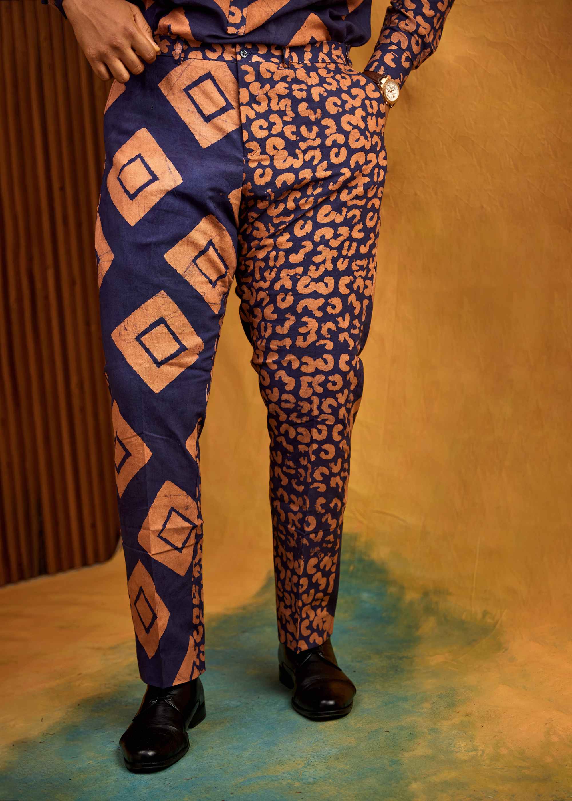 Square Mix Shirt (Hand-dyed)