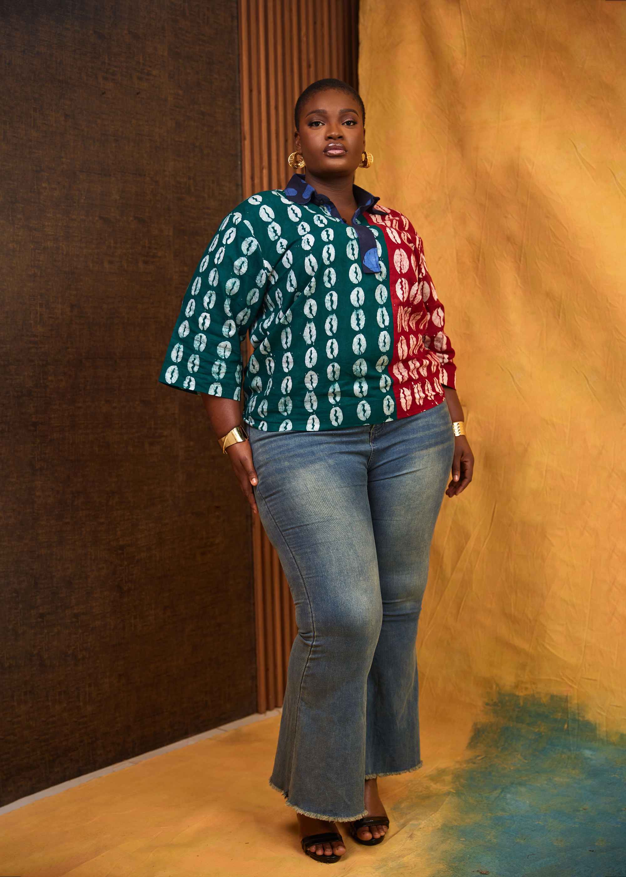 Cowrie Patch Shirt (Hand-Dyed)