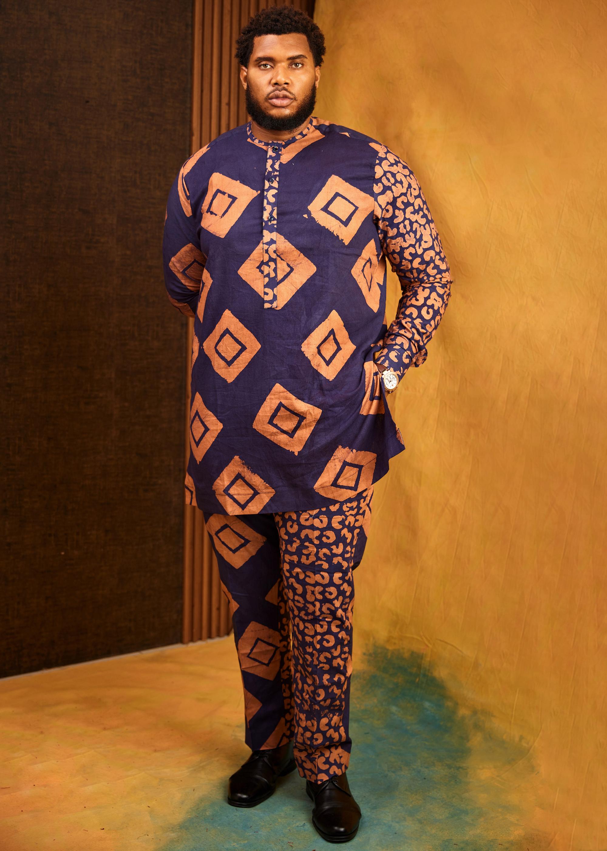 Square Mix Shirt (Hand-dyed)