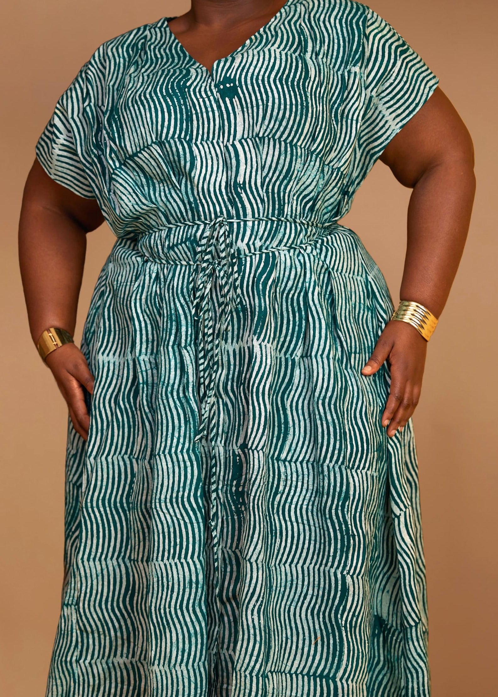 Wavy Midi Dress  (Hand-Dyed)