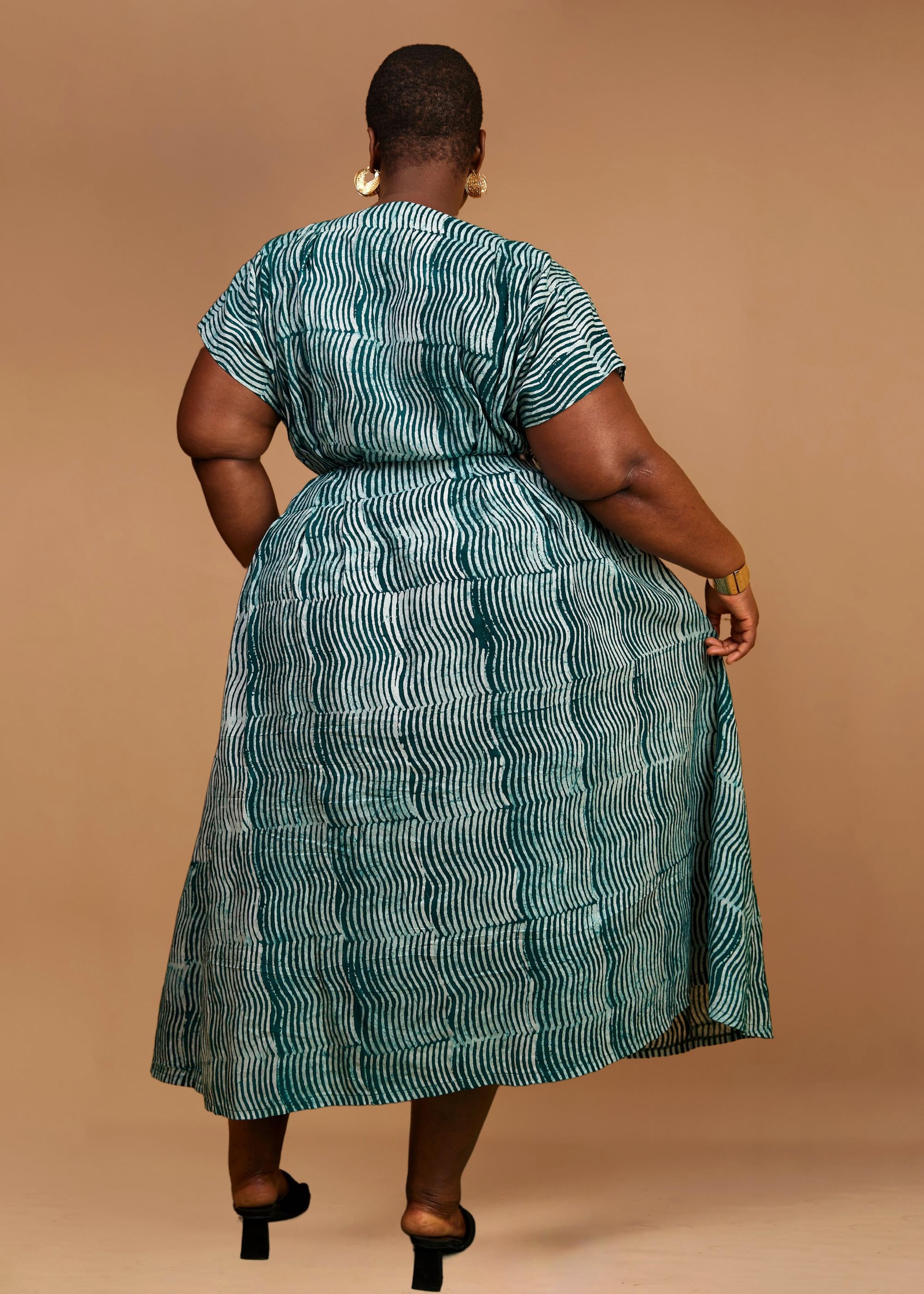 Wavy Midi Dress  (Hand-Dyed)