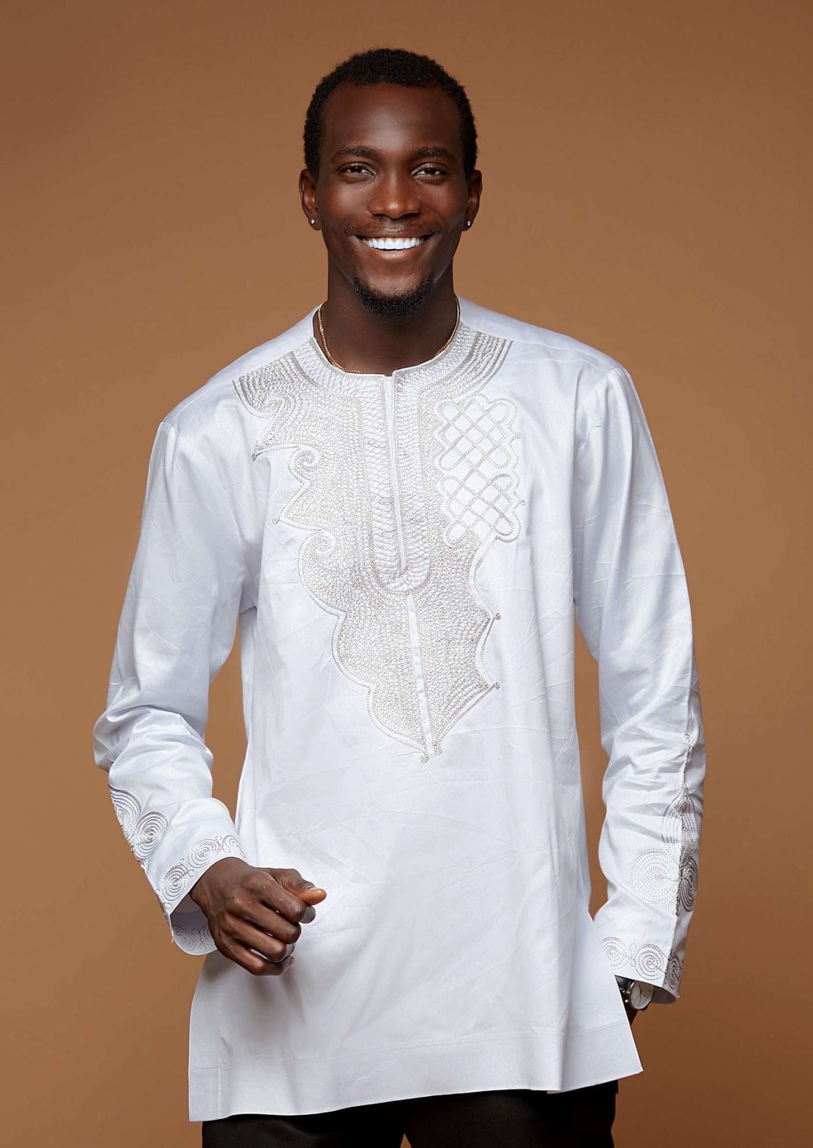 Oloye Embroidered Shirt (White)