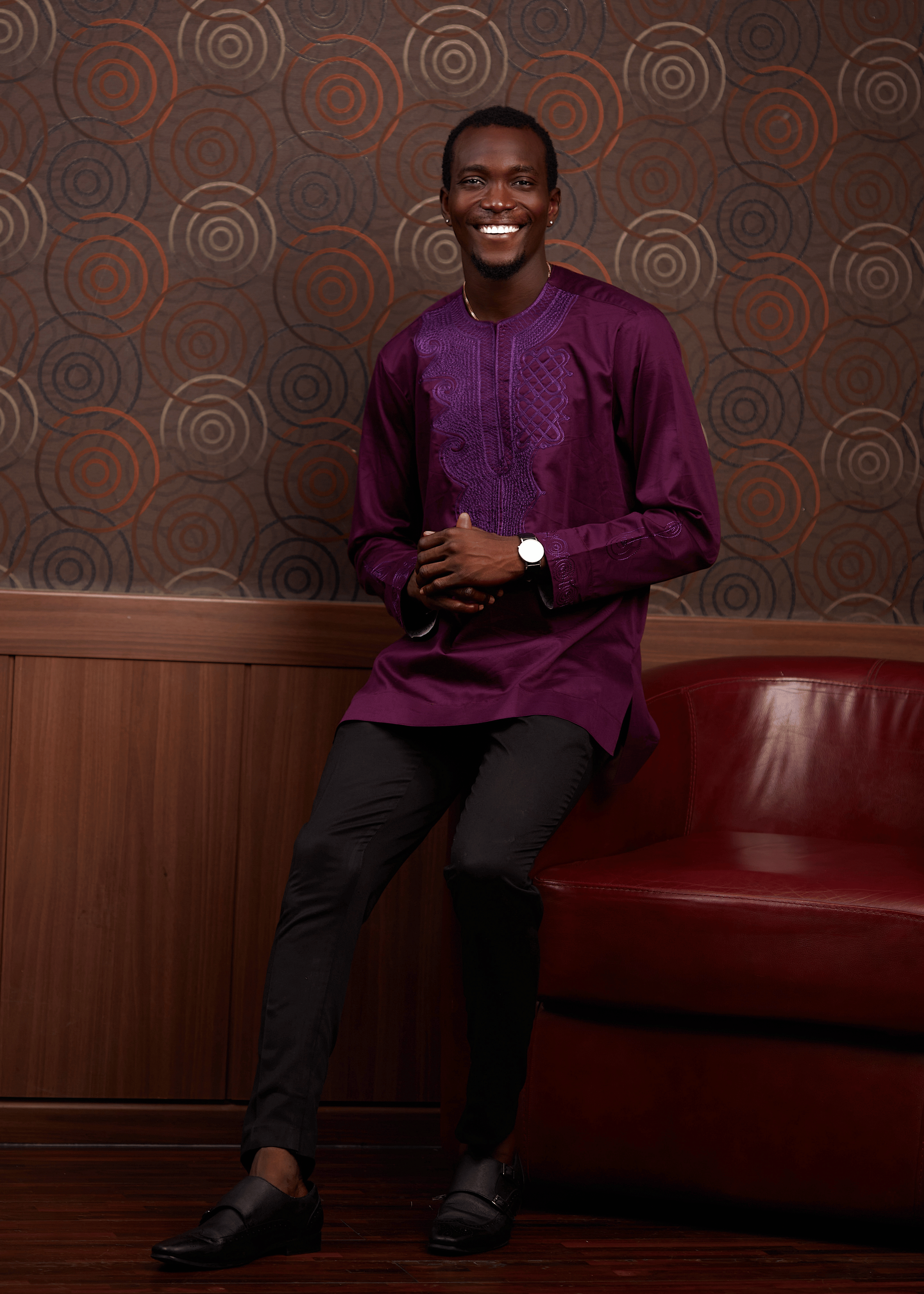 Oloye Embroidered Shirt (Navy)