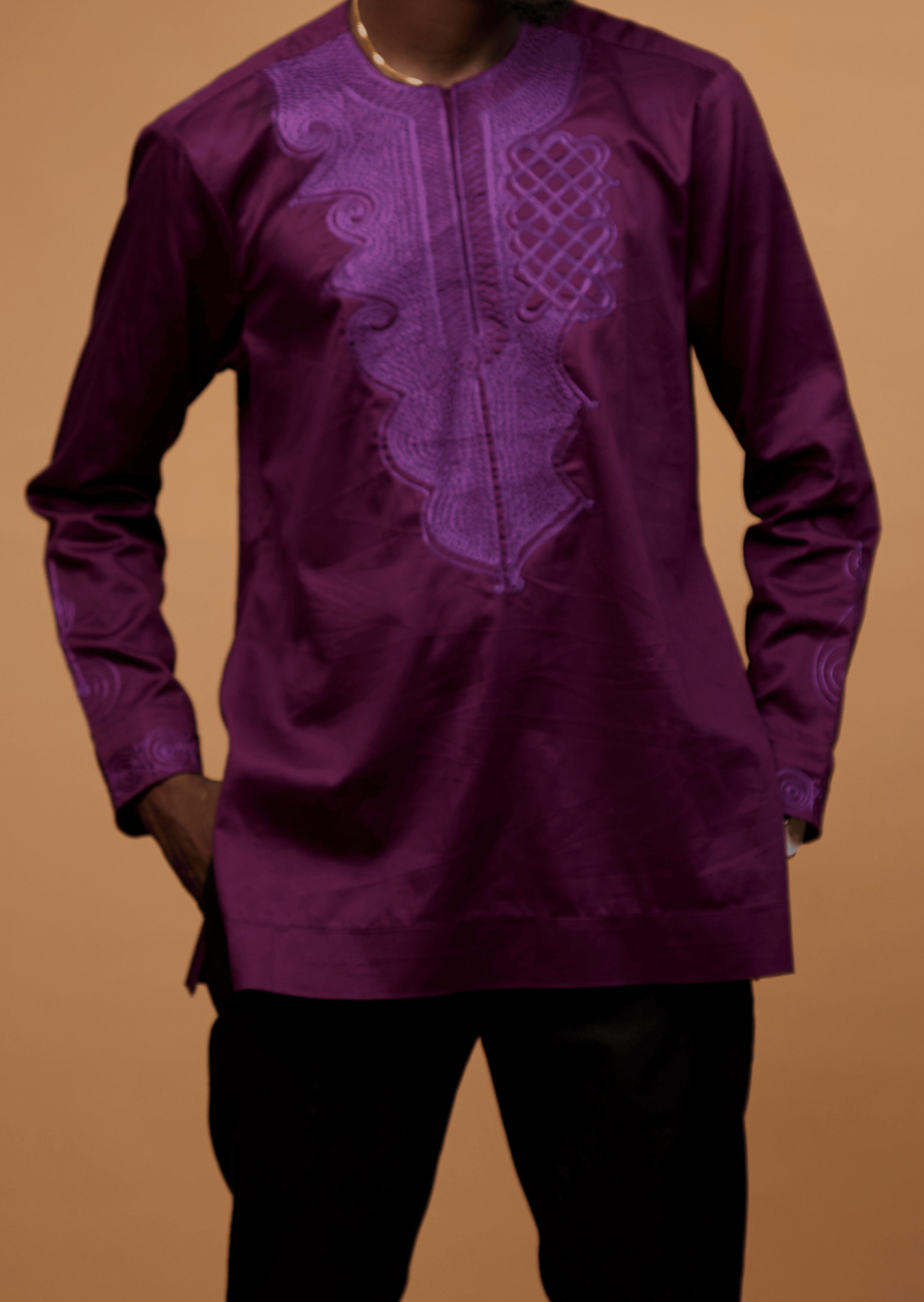 Oloye Embroidered Shirt (Navy)