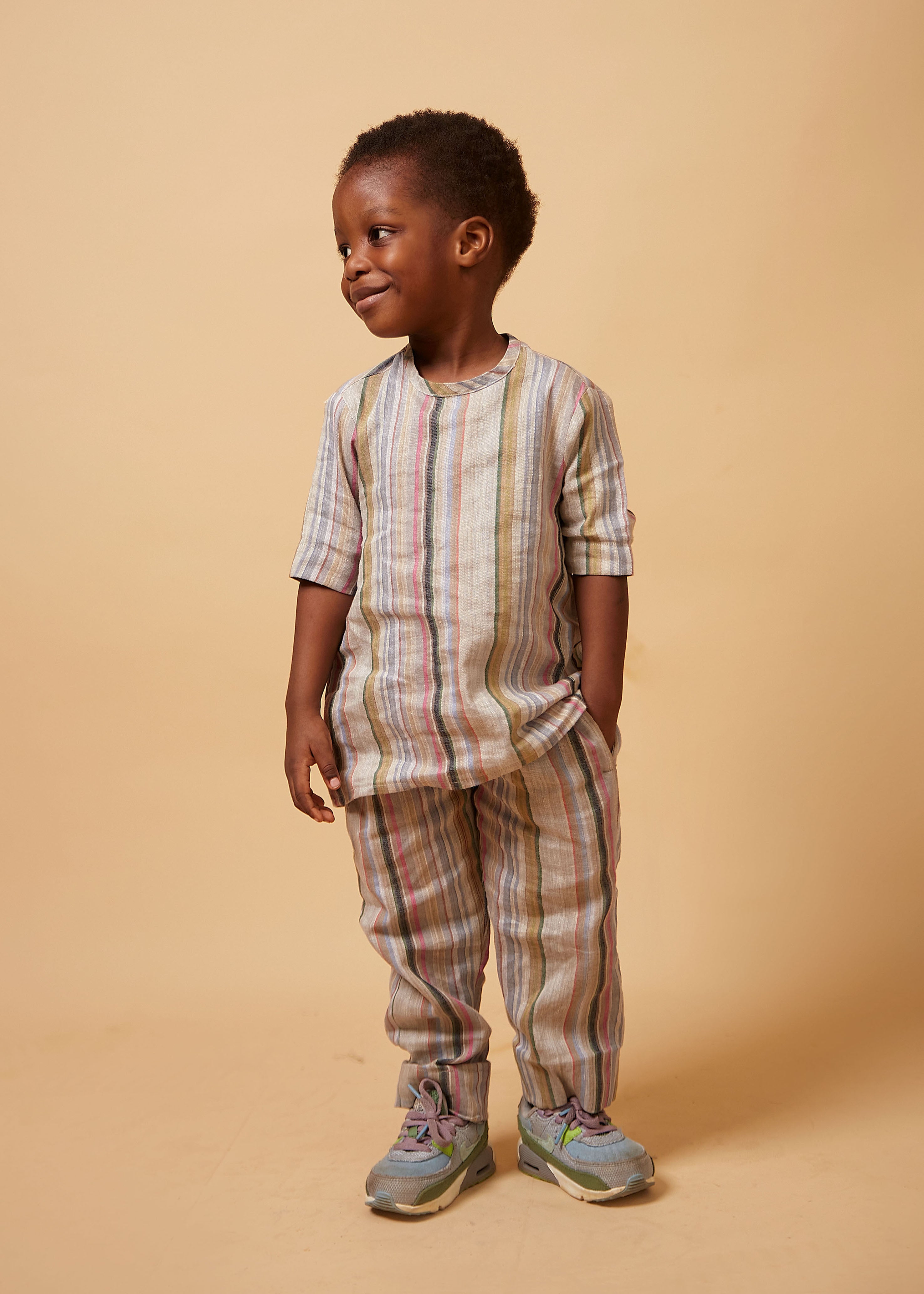 Jaiye Stripe Shirt and Pants Set