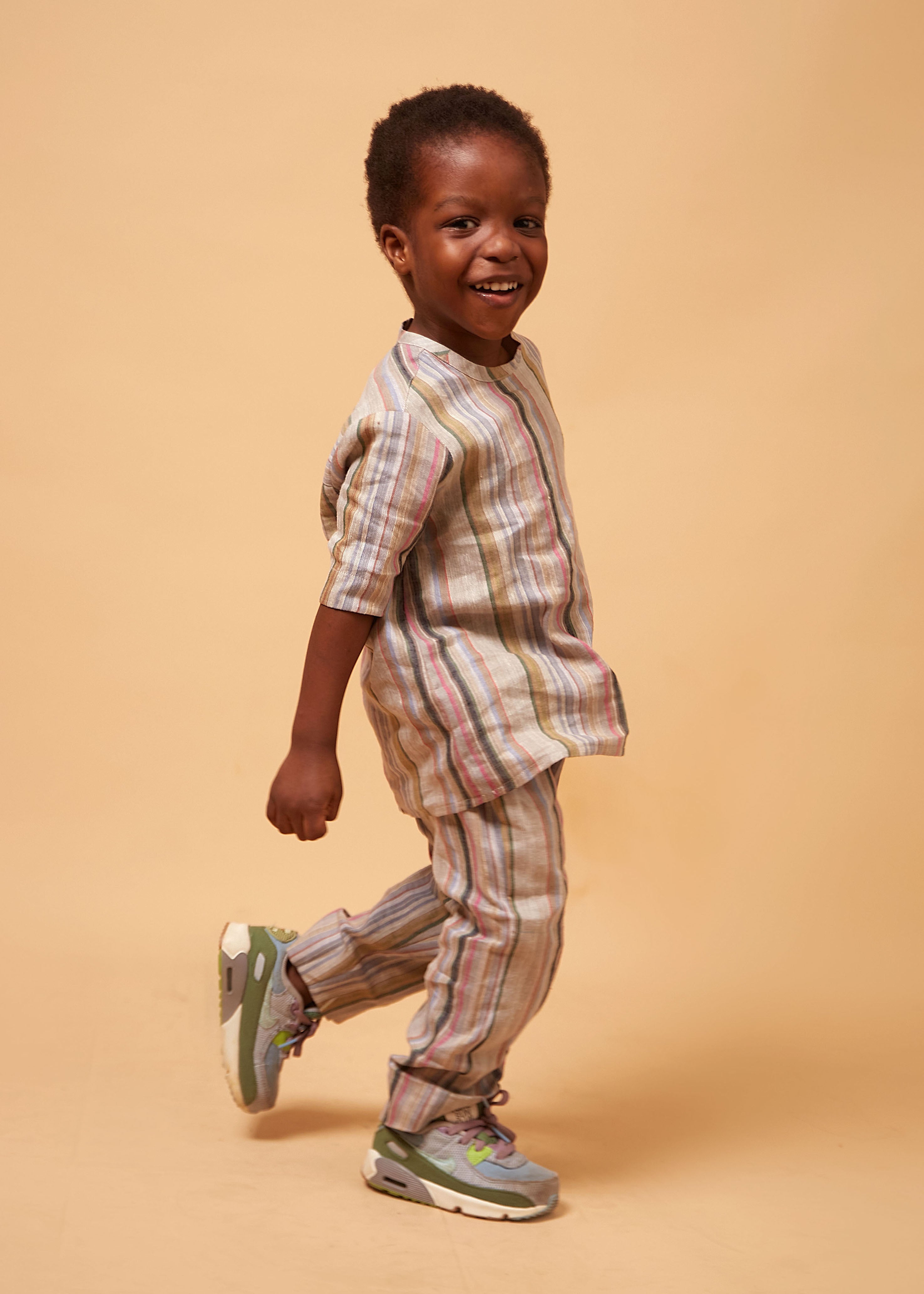 Jaiye Stripe Shirt and Pants Set