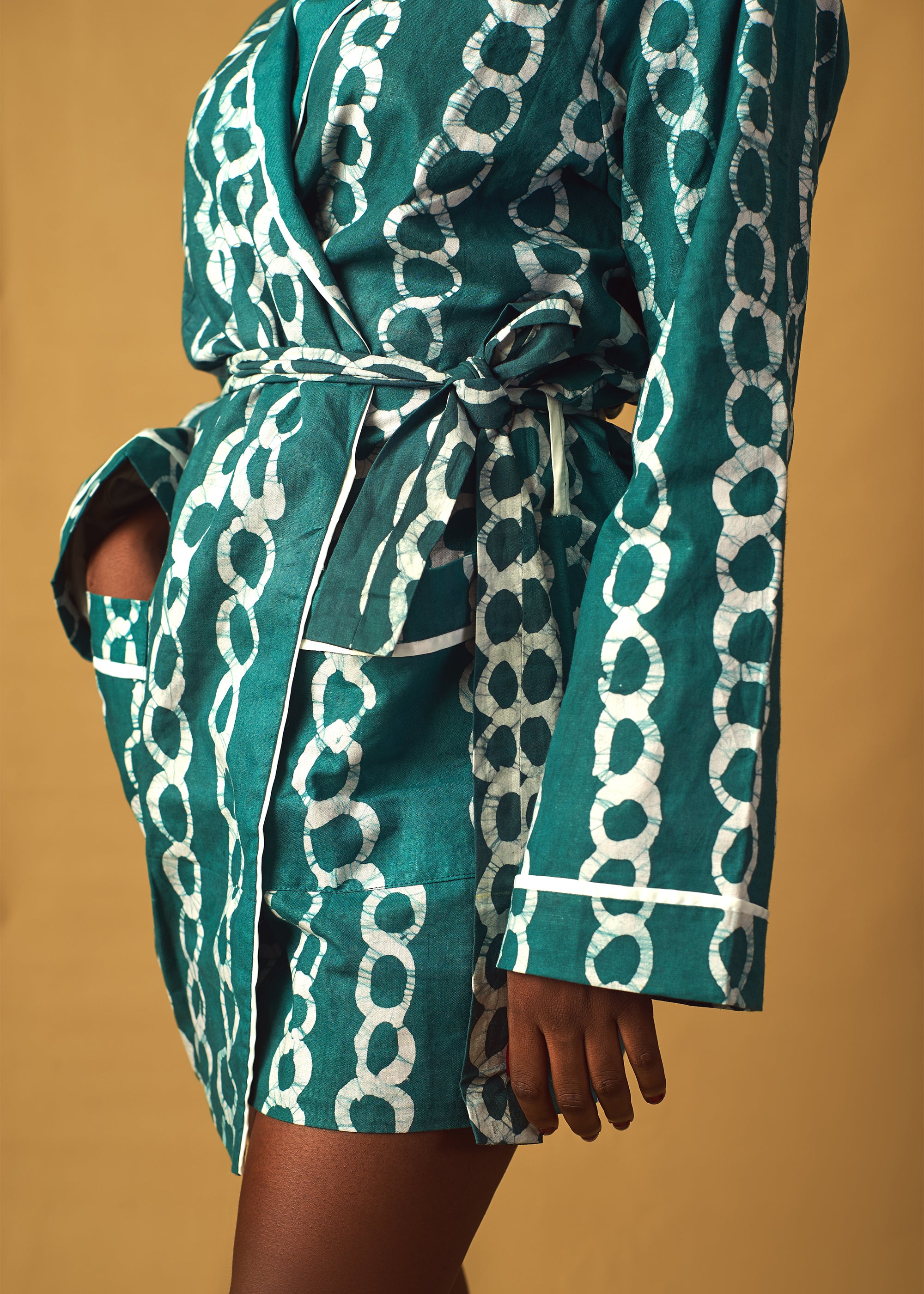 FINALE SALE - Alake Kimono Wrap Dress  (Hand-Dyed)
